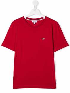 Lacoste Kids футболка с вышитым логотипом