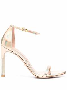 Stuart Weitzman босоножки с эффектом металлик