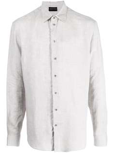 Emporio Armani льняная рубашка с длинными рукавами