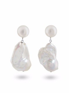 Sophie Buhai серебряные серьги Essential с жемчугом