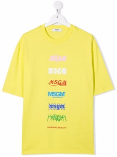 MSGM Kids футболка с логотипом