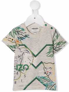 Kenzo Kids футболка с графичным принтом и логотипом