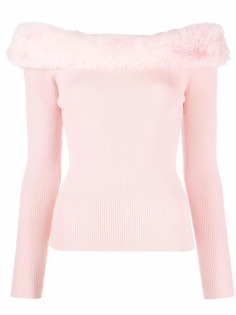 Blumarine джемпер с искусственным мехом