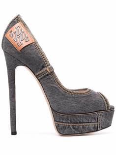 Casadei туфли Flora Denim на шпильке