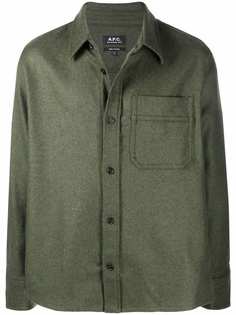 A.P.C. рубашка с нагрудным карманом