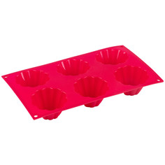 Формы ячеистые форма для выпечки MALLONY Roseo 6 кексов силикон розовый