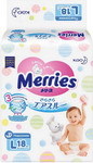 Подгузники Merries размер (L) 9-14 кг 18 шт