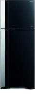 Двухкамерный холодильник Hitachi R-VG 542 PU7 GBK чёрное стекло