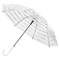 Зонт-трость полуавтомат Надписи PU0632, прозрачный, 60 см