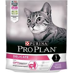 Сухой корм ProPlan для кошек с чувствительным пищеварением и привередливых к еде, индейка, 400гр
