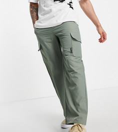 Зеленые брюки карго из нейлона с широкими штанинами и карманами COLLUSION-Зеленый цвет