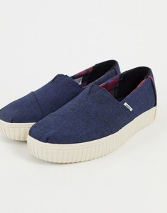 Темно-синие кеды Toms-Темно-синий