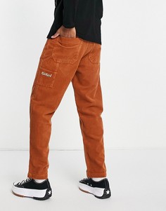 Коричневые вельветовые брюки прямого кроя Kickers-Коричневый цвет