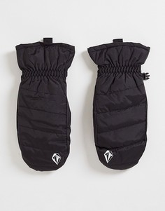 Черные варежки Volcom Puff Puff-Черный