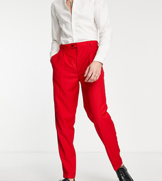 Суженные книзу брюки со складками и завышенной талией Devils Advocate Tall-Красный