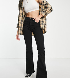 Черные расклешенные джинсы Bershka Tall-Черный