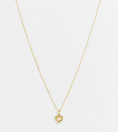 Позолоченное ожерелье с подвеской в виде сердца с отделкой искусственным жемчугом Kate Spade-Золотистый
