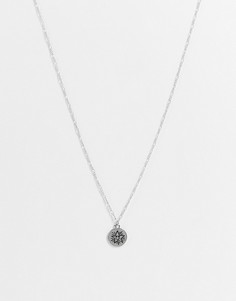 Серебристое ожерелье с подвеской с дизайном улыбающейся звезды Reclaimed Vintage Inspired-Серебристый