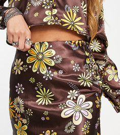 Мини-юбка с цветочным принтом в стиле 70-х (от комплекта) Reclaimed Vintage Inspired-Разноцветный