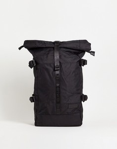Рюкзак черного цвета с верхом с отворотом и застежкой-зажимом Consigned-Черный