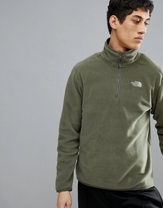 Зеленый флисовый свитер с молнией The North Face 100 Glacier