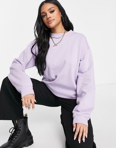 Сиреневый oversized-свитшот с вышивкой Missguided-Фиолетовый цвет