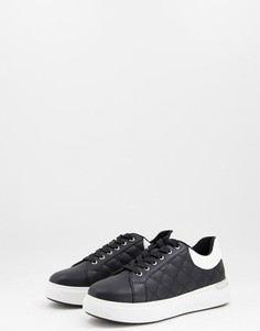 Черные кроссовки с белой отделкой Miss Selfridge-Черный цвет