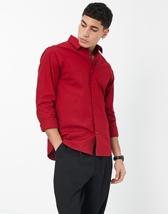 Приталенная красная рубашка с классическим воротником Bolongaro Trevor-Красный