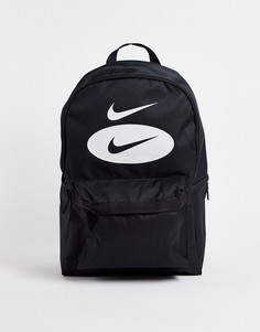Черный рюкзак с логотипом-галочкой Nike Heritage