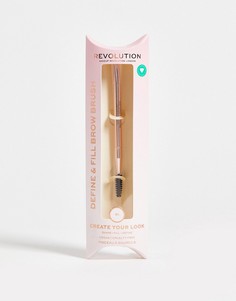 Кисть для бровей Revolution Create Define & Fill Brow Brush R1-Бесцветный