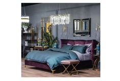 Кровать siena (garda decor) фиолетовый 199x116x22 см.