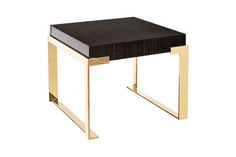 Стол журнальный golden prism (garda decor) черный 62x50x62 см.