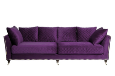 Диван sorrento (garda decor) фиолетовый 250x90x101 см.