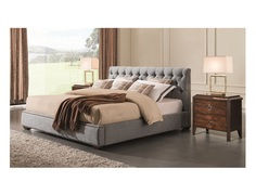 Кровать с решеткой mestre (fratelli barri) серый 194x106x227 см.