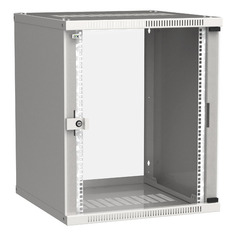 Шкаф коммутационный ITK Linea WE (LWE3-15U66-GF) настенный 15U 600x600мм пер.дв.стекл направл.под за