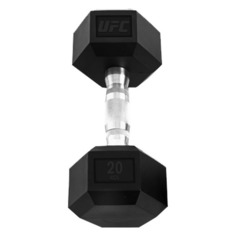 Гантель UFC UHA-75582 1гант. 20кг обрезин. черный