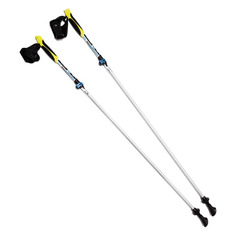 Палки для ходьбы BTrace NW Nova дл.:130см белый/желтый компл.:2шт (P0532)