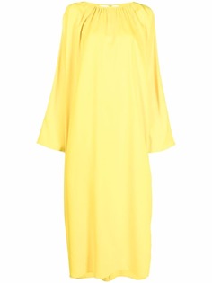 AMI Paris платье со сборками и длинными рукавами