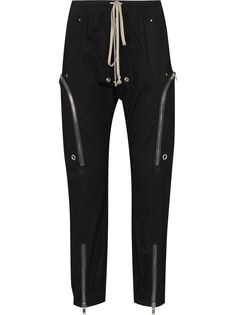 Rick Owens зауженные брюки с молнией