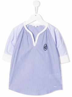 Chloé Kids блузка с вышитым логотипом