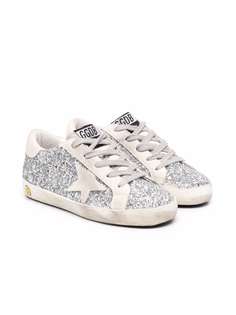 Golden Goose Kids кеды с блестками