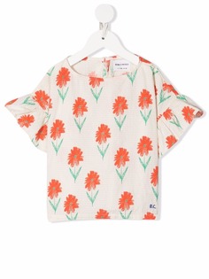 Bobo Choses блузка с оборками и цветочным принтом
