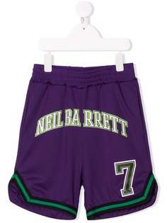 Neil Barrett Kids спортивные шорты с логотипом