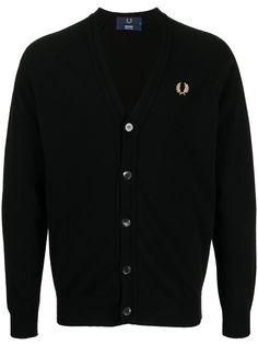 FRED PERRY кардиган с вышивкой Laurel Wreath