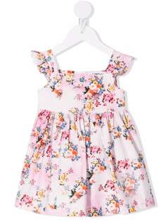 MSGM Kids платье с цветочным принтом и оборками
