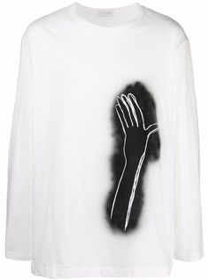 Yohji Yamamoto футболка с принтом