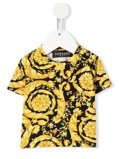 Versace Kids футболка с принтом Barocco