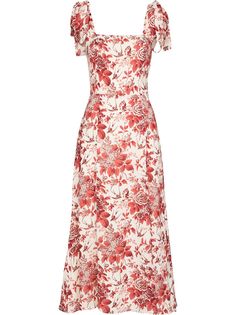 Reformation платье миди Twilight с цветочным принтом