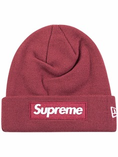 Supreme шапка бини с логотипом из коллаборации с New Era