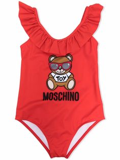 Moschino Kids купальник с логотипом Teddy Bear